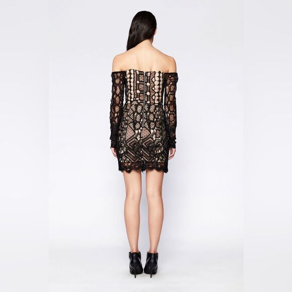Bardot Zendaya Mini Lace Dress In Black - Picture 2 of 13